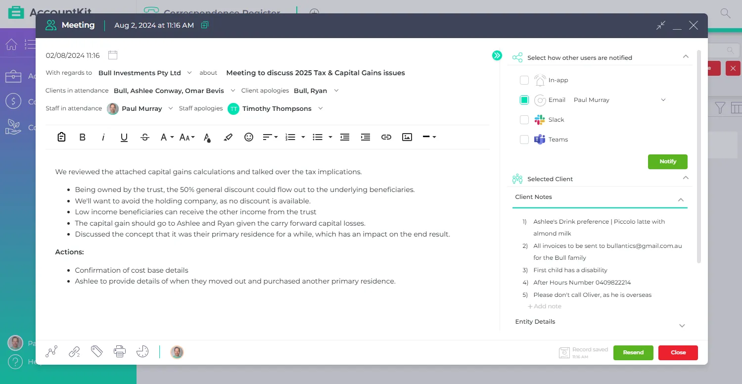 AccountKit Meeting Notes